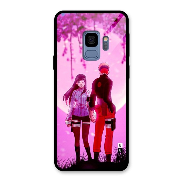 Hinata Holding Hand Glass Back Case for Galaxy S9