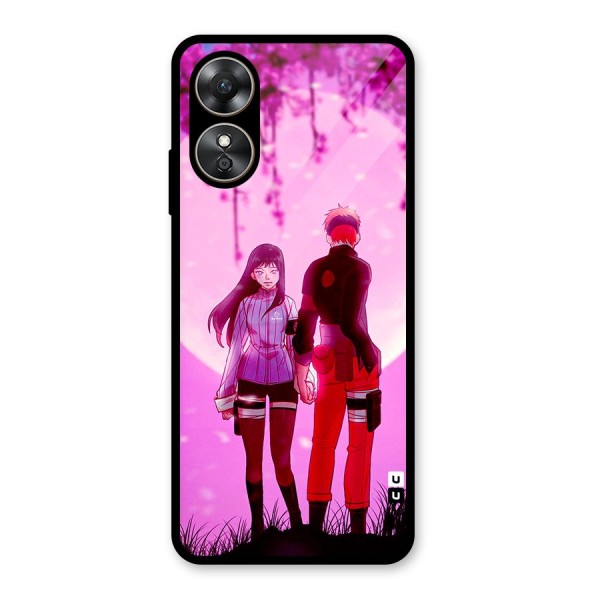 Hinata Holding Hand Glass Back Case for Oppo A17