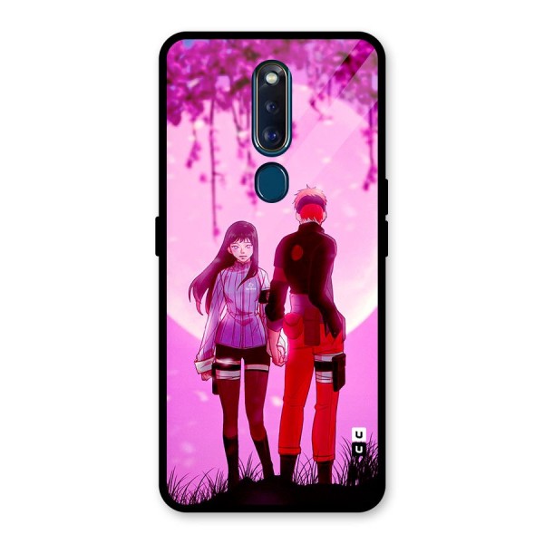 Hinata Holding Hand Glass Back Case for Oppo F11 Pro