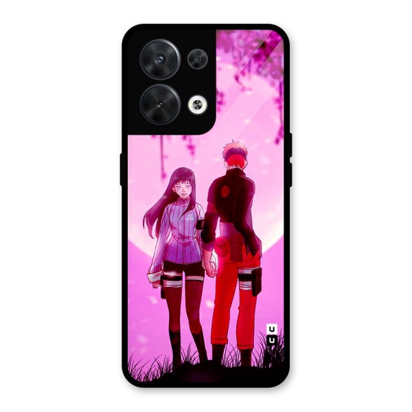 Hinata Holding Hand Glass Back Case for Oppo Reno8 5G