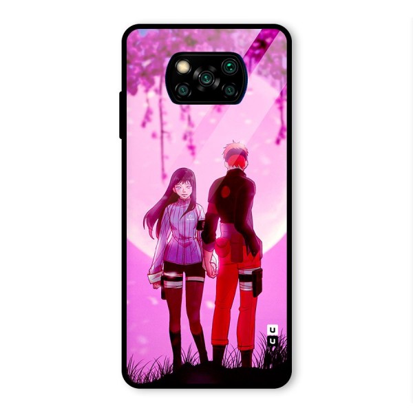 Hinata Holding Hand Glass Back Case for Poco X3 Pro