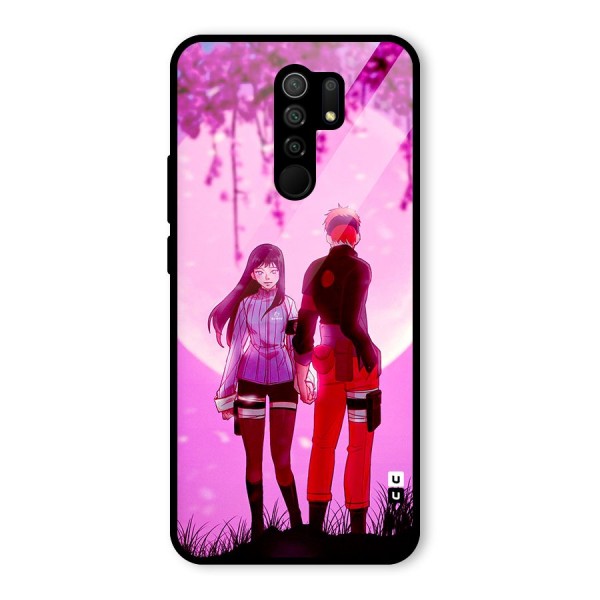 Hinata Holding Hand Glass Back Case for Redmi 9 Prime