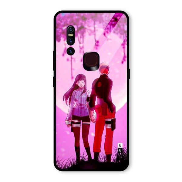 Hinata Holding Hand Glass Back Case for Vivo V15