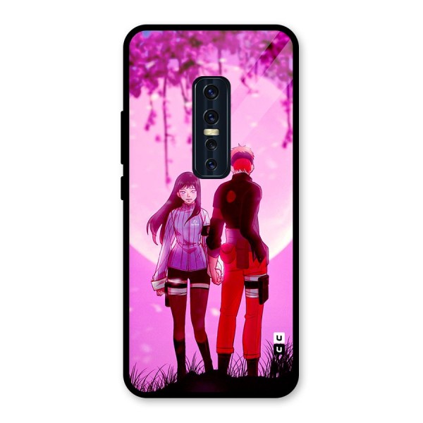 Hinata Holding Hand Glass Back Case for Vivo V17 Pro