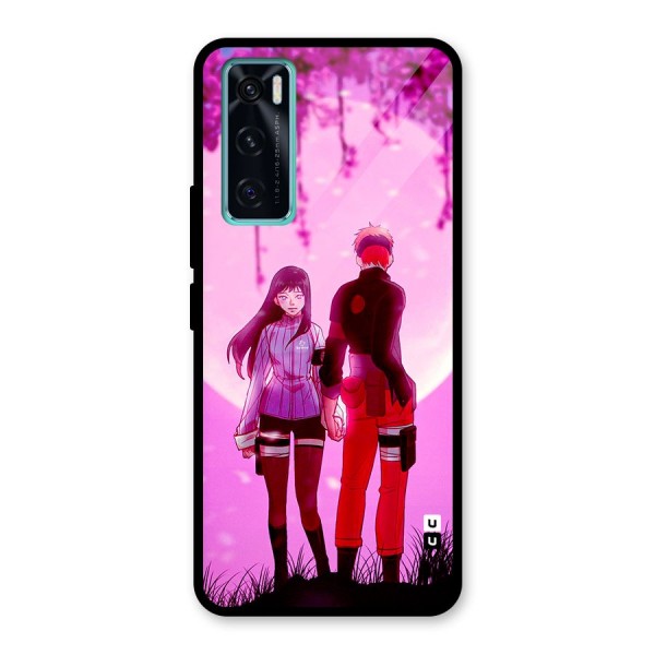 Hinata Holding Hand Glass Back Case for Vivo V20 SE