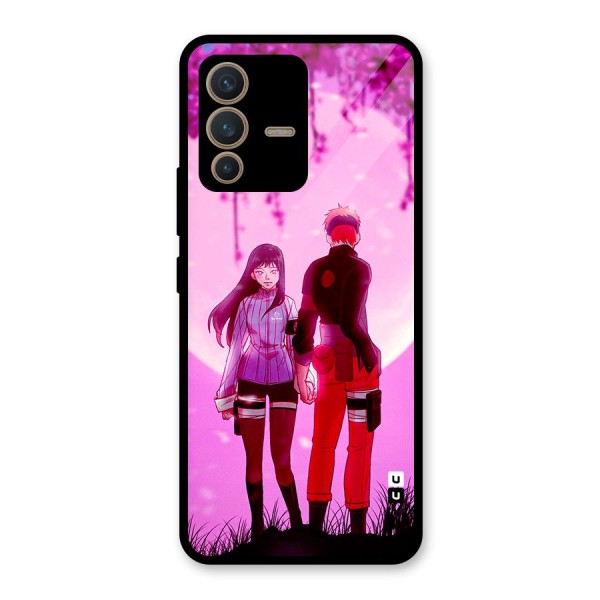 Hinata Holding Hand Glass Back Case for Vivo V23 5G