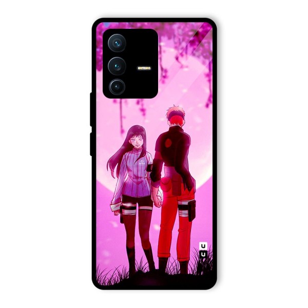 Hinata Holding Hand Glass Back Case for Vivo V23 Pro