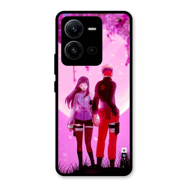 Hinata Holding Hand Glass Back Case for Vivo V25