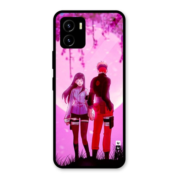 Hinata Holding Hand Glass Back Case for Vivo Y15s