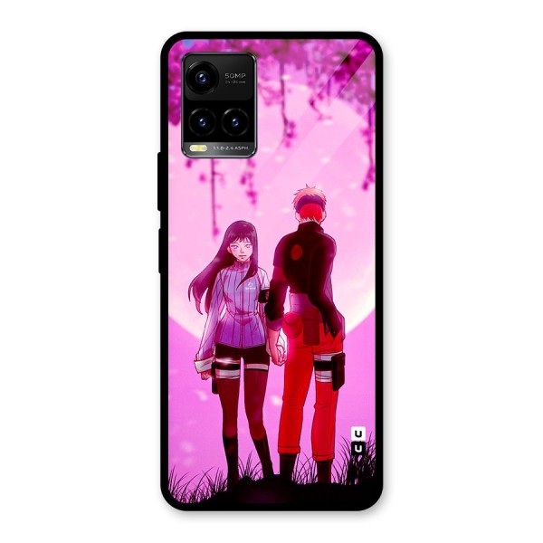 Hinata Holding Hand Glass Back Case for Vivo Y21A