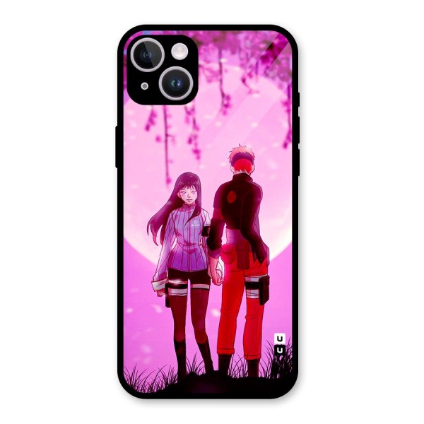 Hinata Holding Hand Glass Back Case for iPhone 14 Plus