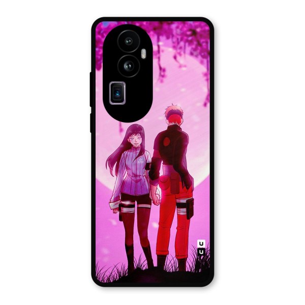Hinata Holding Hand Metal Back Case for Oppo Reno10 Pro Plus