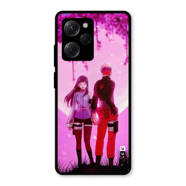 Hinata Holding Hand Metal Back Case for Poco X5 Pro