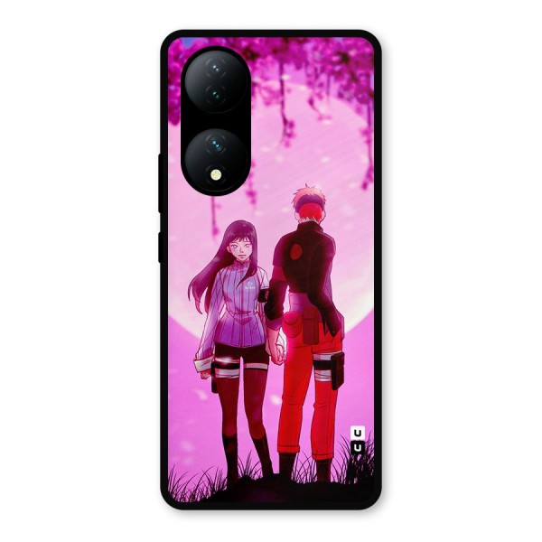 Hinata Holding Hand Metal Back Case for Vivo Y100a