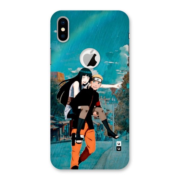 Hinata Hop Rain Back Case for iPhone XS Logo Cut