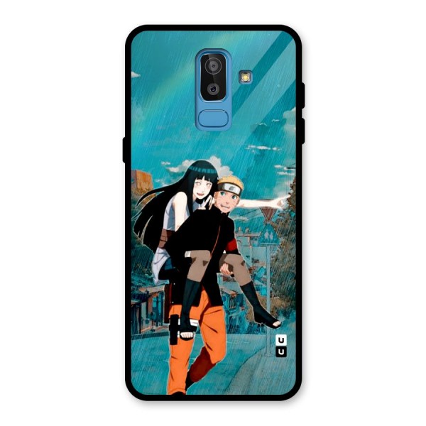 Hinata Hop Rain Glass Back Case for Galaxy J8