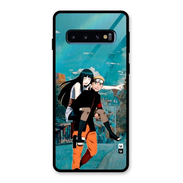 Hinata Hop Rain Glass Back Case for Galaxy S10