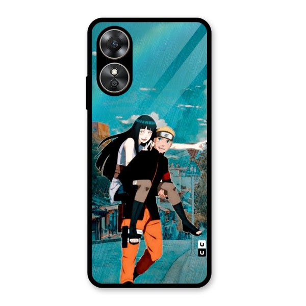 Hinata Hop Rain Glass Back Case for Oppo A17