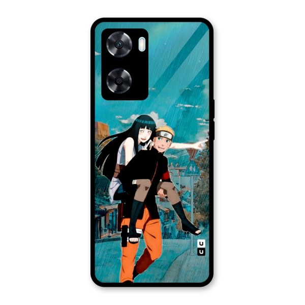 Hinata Hop Rain Glass Back Case for Oppo A77s