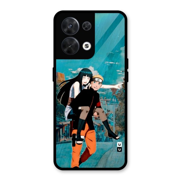 Hinata Hop Rain Glass Back Case for Oppo Reno8 5G