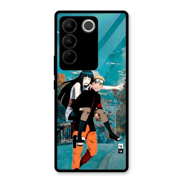 Hinata Hop Rain Glass Back Case for Vivo V27 Pro