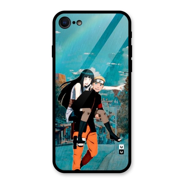 Hinata Hop Rain Glass Back Case for iPhone 8