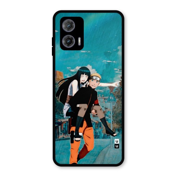 Hinata Hop Rain Metal Back Case for Moto G73