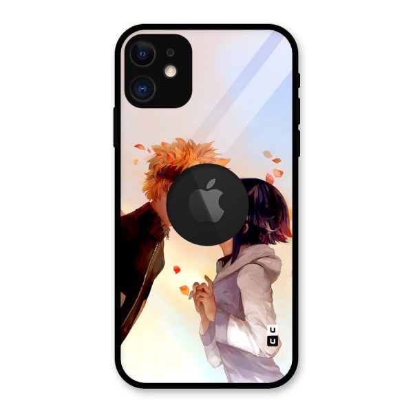 Hinata Kunik Glass Back Case for iPhone 11 Logo Cut