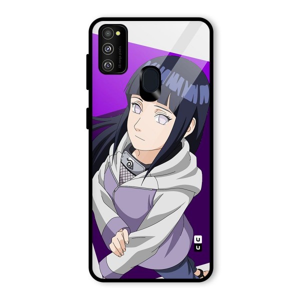 Hinata Looksup Glass Back Case for Galaxy M21