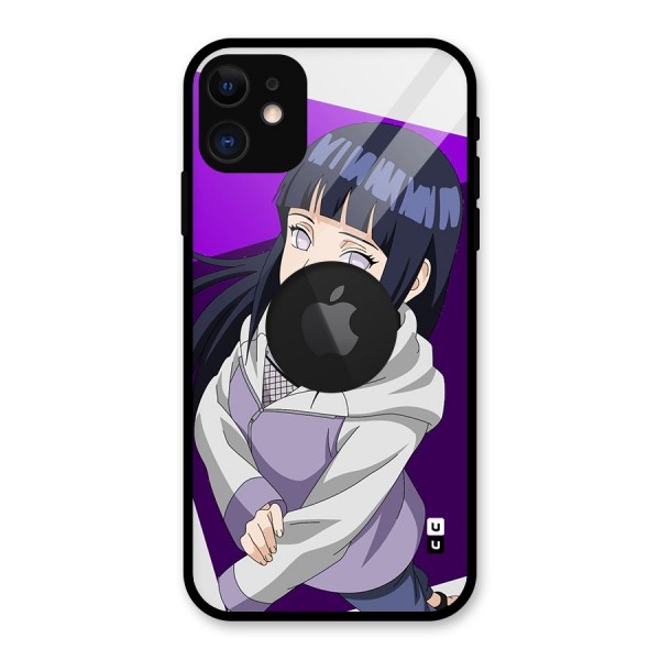 Hinata Looksup Glass Back Case for iPhone 11 Logo Cut