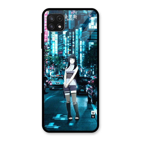 Hinata On Streets Glass Back Case for Galaxy A22 5G