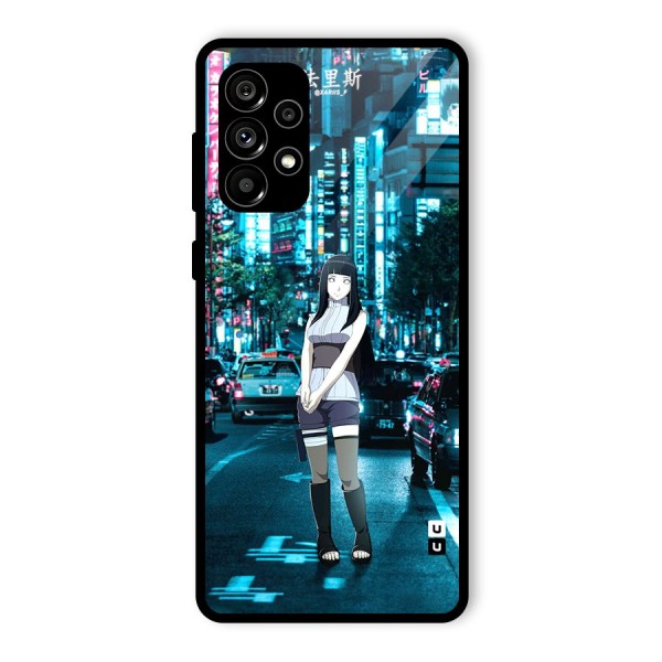 Hinata On Streets Glass Back Case for Galaxy A73 5G