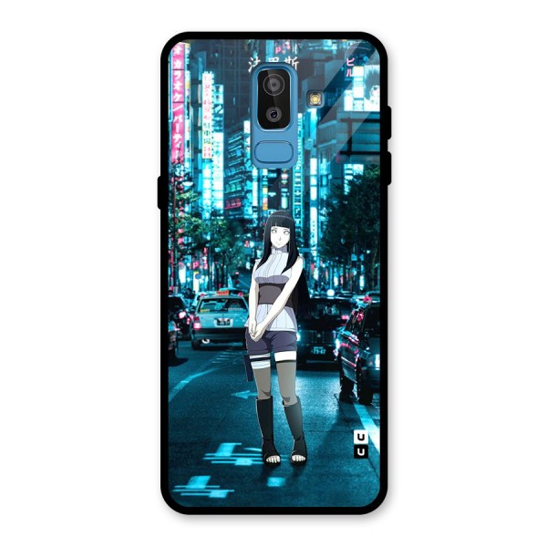 Hinata On Streets Glass Back Case for Galaxy J8