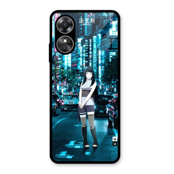 Hinata On Streets Glass Back Case for Oppo A17