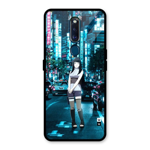 Hinata On Streets Glass Back Case for Oppo F11 Pro