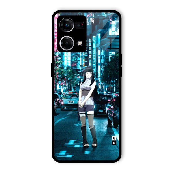 Hinata On Streets Glass Back Case for Oppo F21 Pro 4G