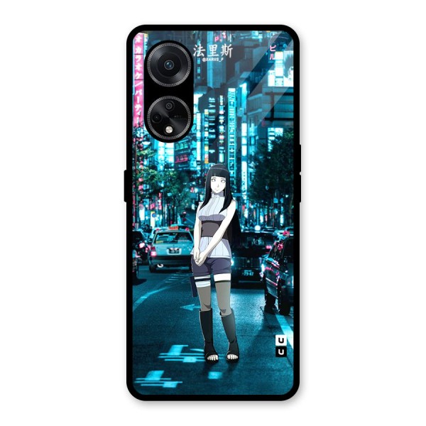 Hinata On Streets Glass Back Case for Oppo F23