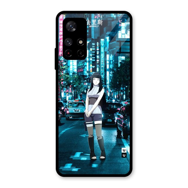 Hinata On Streets Glass Back Case for Redmi Note 11T 5G