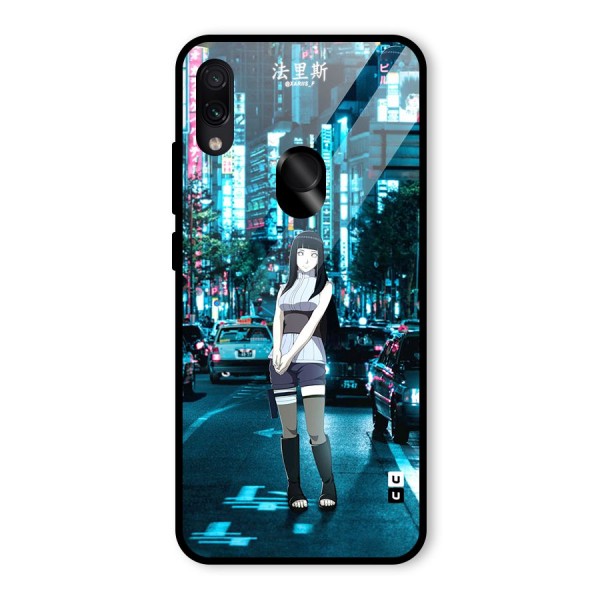 Hinata On Streets Glass Back Case for Redmi Note 7