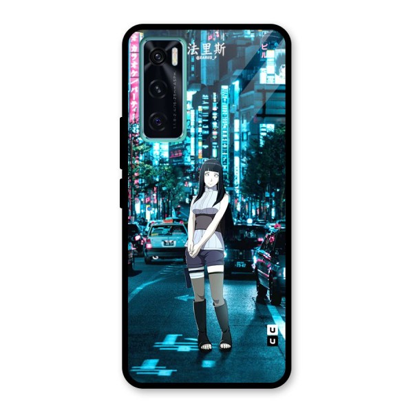 Hinata On Streets Glass Back Case for Vivo V20 SE