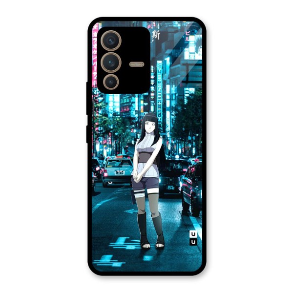 Hinata On Streets Glass Back Case for Vivo V23 5G