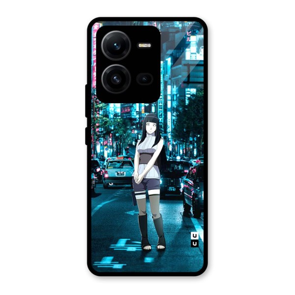 Hinata On Streets Glass Back Case for Vivo V25