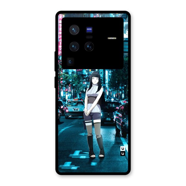 Hinata On Streets Glass Back Case for Vivo X80 Pro
