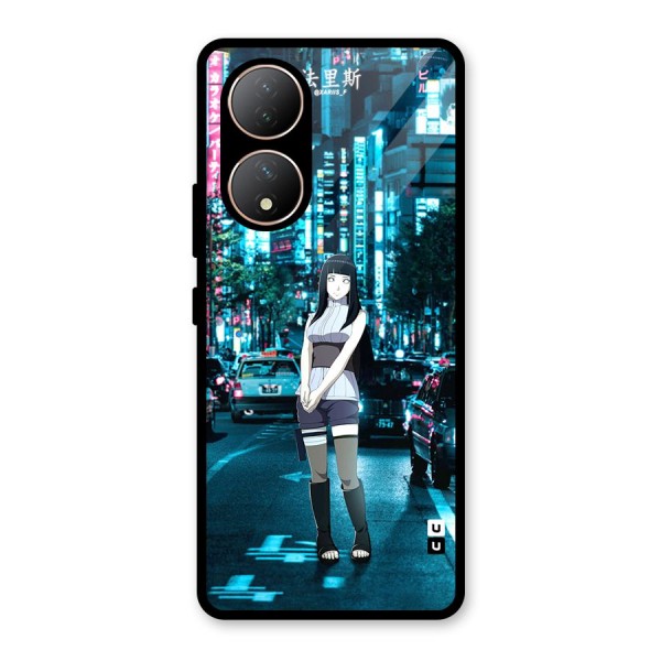 Hinata On Streets Glass Back Case for Vivo Y100A