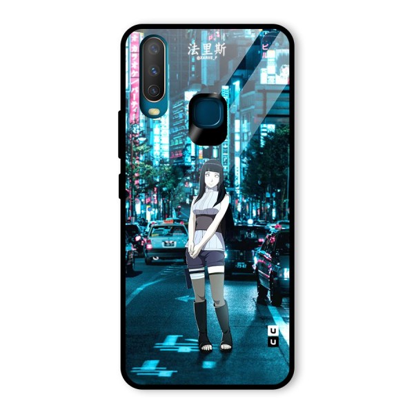 Hinata On Streets Glass Back Case for Vivo Y12