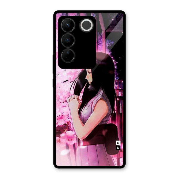 Hinata Preys Glass Back Case for Vivo V27 Pro