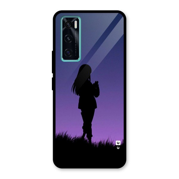 Hinata Shadow Glass Back Case for Vivo V20 SE