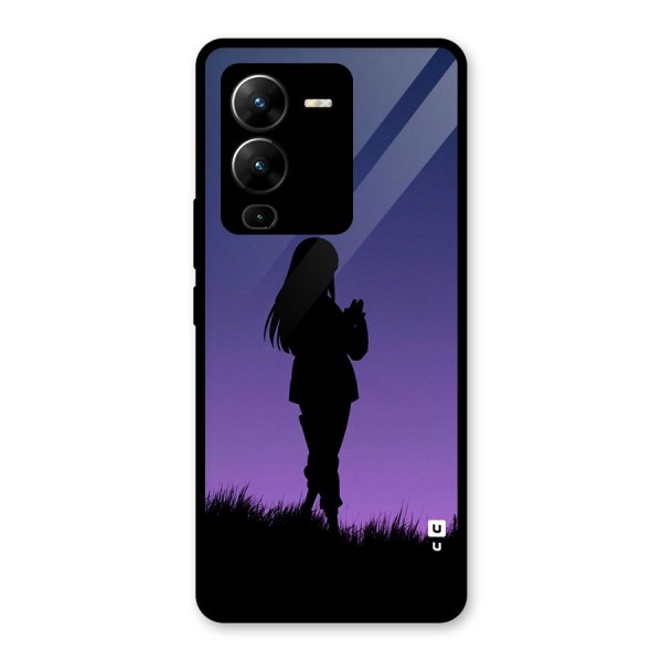 Hinata Shadow Glass Back Case for Vivo V25 Pro