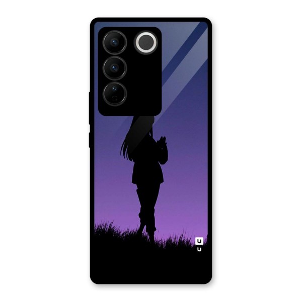 Hinata Shadow Glass Back Case for Vivo V27 Pro