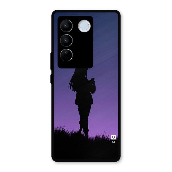 Hinata Shadow Metal Back Case for Vivo V27 Pro